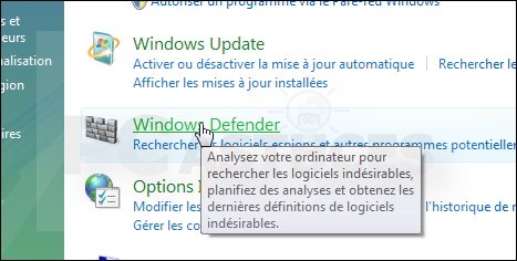 Comment activer l'antivirus Windows Defender?